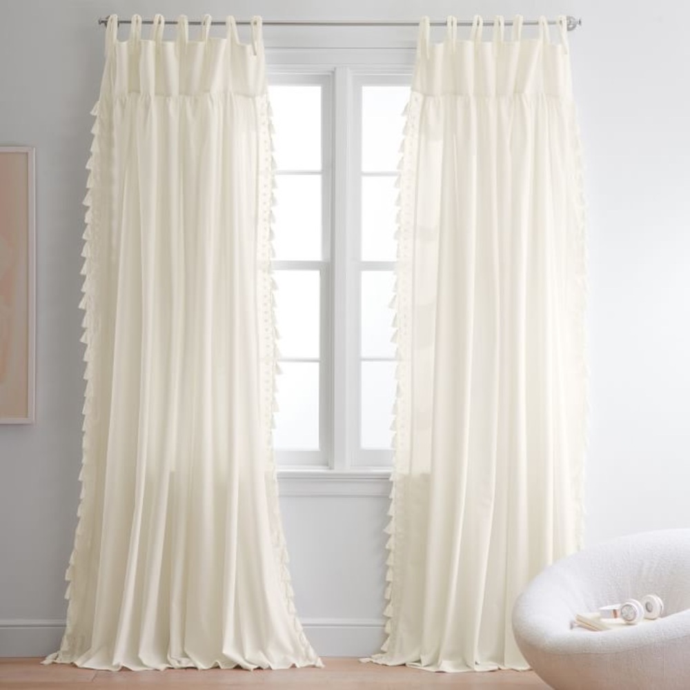 NWT Pottery Barn Teen Crochet Curtains 52x84